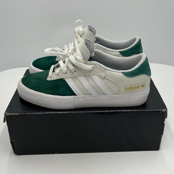 Adidas Matchbreak Super White/Green Trainers Sneakers Size Mens 8/Womens 9 - Picture 1 of 6